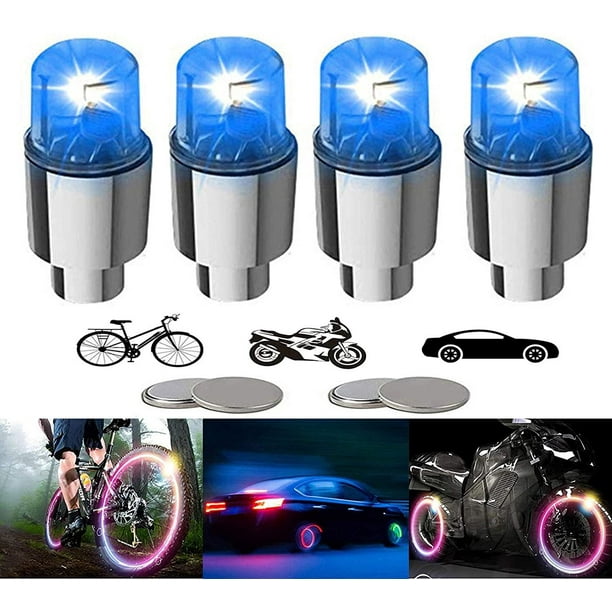 Led Wheel Lights Waterproof Tyre Wheel Valve Cap Tire Light Motorcycle Bicycle